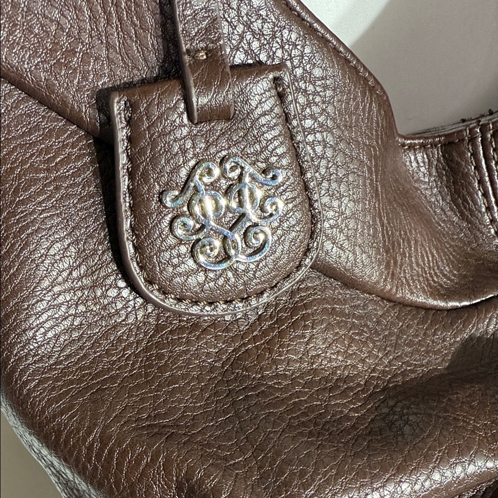 Jessica Simpson Brown Pebbled Shoulder Bag JS5132 Slouchy Buckle Hobo Purse - Picture 6 of 12